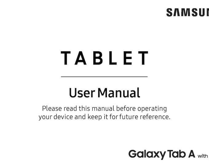 Samsung Galaxy Tab A - Owners Manual - User Manual - Instruction Manual - English