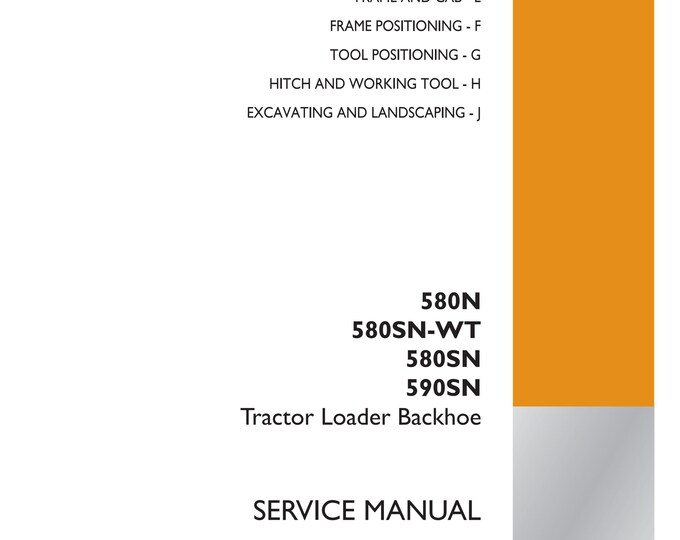 Case 580N 580SN-WT 580SN 590SN Tractor Loader Backhoe - FRAME Primary frame - 10.B-  Service Manual (Pdf Download)