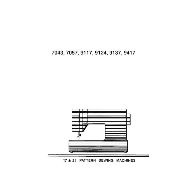 Singer Sewing Machine 7043 Manual Etsy