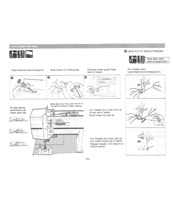 Singer Quantum Sewing Machine Instruction Manual 7057 7060 9240