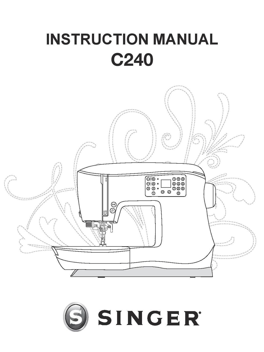 Singer C240 Featherweight Sewing Machine Instruction Manual User Manual
