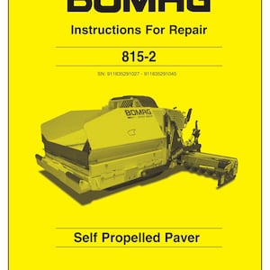 Bomag 815-2 Service Manual - Repair Manual - Workshop Manual - English