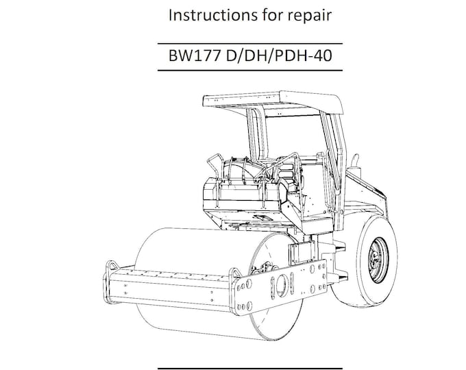Bomag BW 177 D-40 Instructions Repair 0852794 - English (Pdf Download)