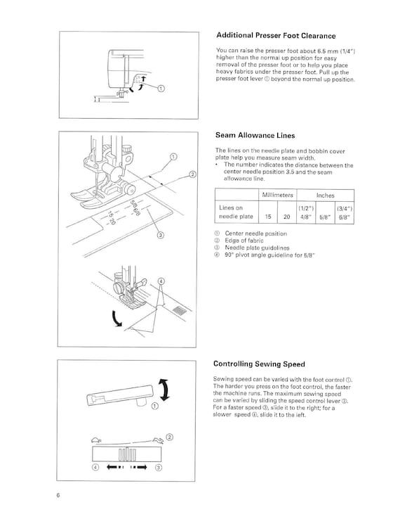 Elna 1000 Lotus Sewing Machine Instruction Manual