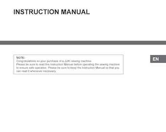 Juki TL2200QVP Sewing Machine Instruction Manual