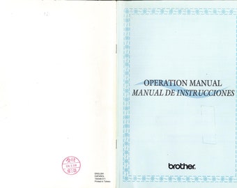 Brother Pacesetter PS1000 Sewing Machine Instruction Manual
