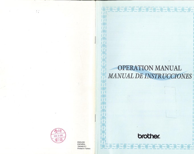 Brother Pacesetter PS1000 Sewing Machine Instruction Manual - User Manual - Complete User Guide