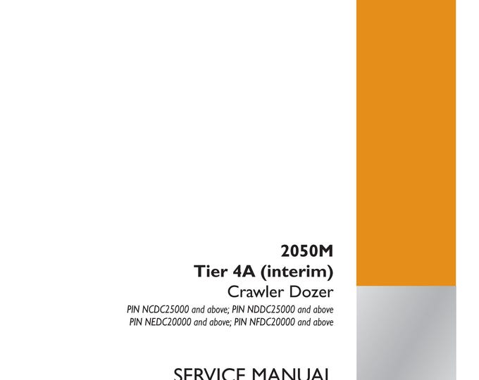 Case 2050M Tier 4A (interim) Crawler Dozer - Repair Manual- Shop Manual - Workshop Manual - Service Manual   (Pdf Download)