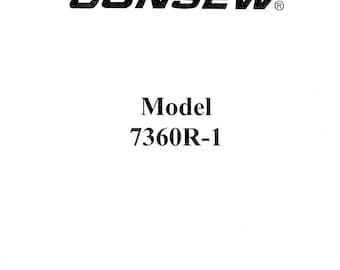 CONSEW 7360R-1 Sewing Machine Instruction Manual (English)
