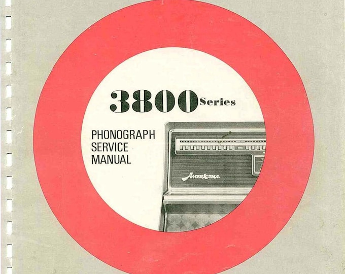 WURLITZER - 3800 - Operating Instructions - Service Manual - User Manual - Schematic - Parts List