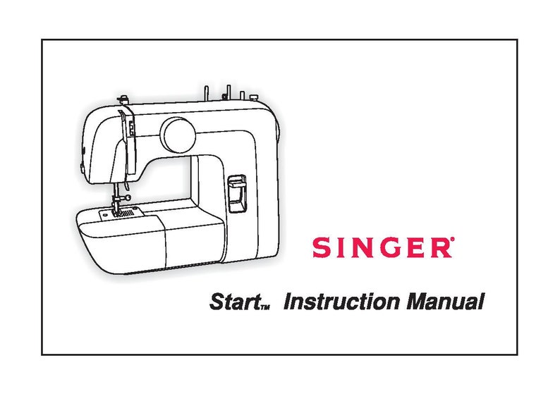 Singer 1304 1306 Start Sewing Machine Instruction Manual Etsy