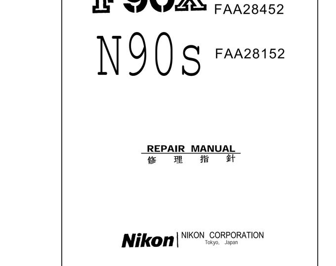 Nikon F90X [N90S] repair manual - Service Manual - Workshop Manual -  PDF Download
