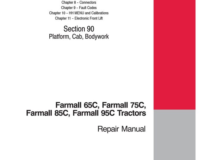Case Farmall 65C Farmall 75C Farmall 85C Farmall 95C -Repair Manual - Service Manual (Pdf Download)