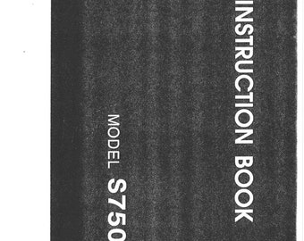 Janome S750 Classmate Sewing Machine Instruction Manual (PDF)