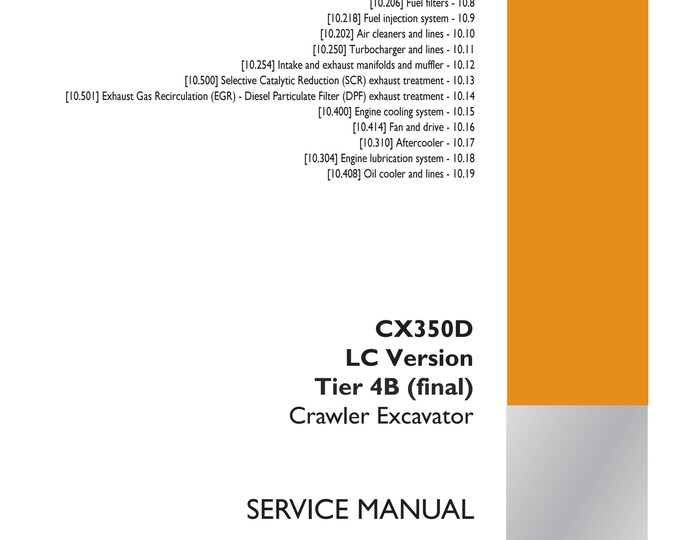 Case CX350D Long Reach LC Version Tier 4B (final)- Crankshaft and flywheel - 103 - Repair manual - (Pdf Download)