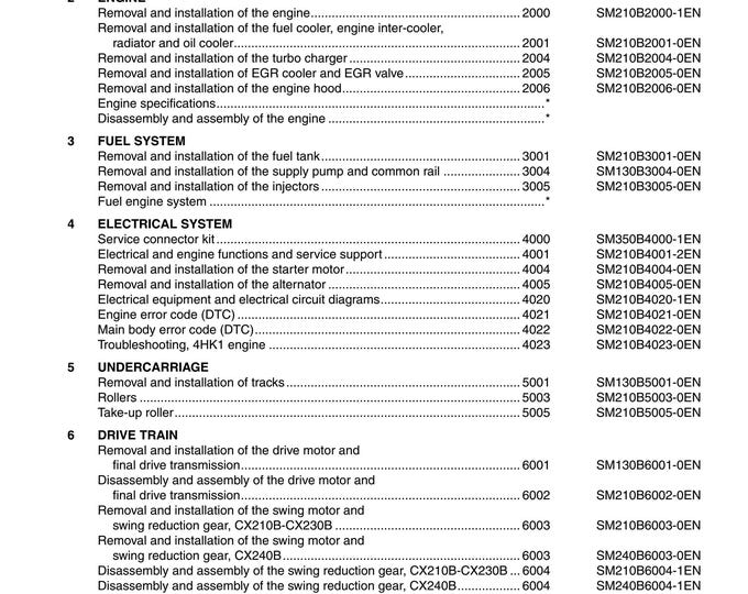 Case CRAWLER EXCAVATOR CX210B-CX230B-CX240B  -  Repair manual- Shop Manual (Pdf Download)