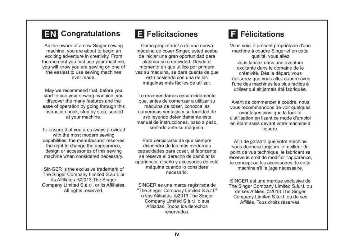 Singer 44S Sewing Machine Instruction Manual User Manual Complete User