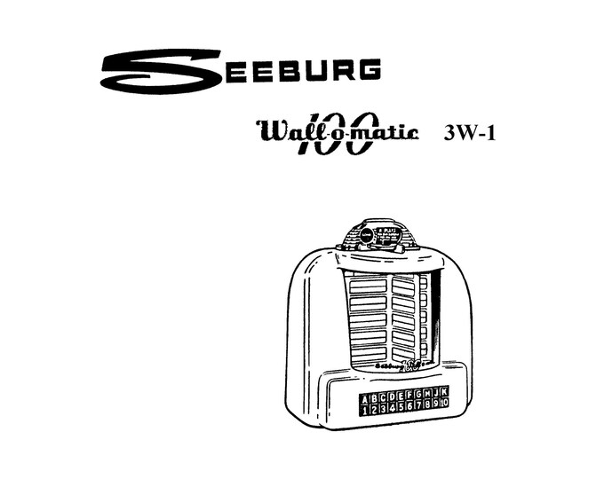 Seeburg - 3W1 - Wall-o-Matic - Phonograph - Service Manual  - Workshop Manual - English