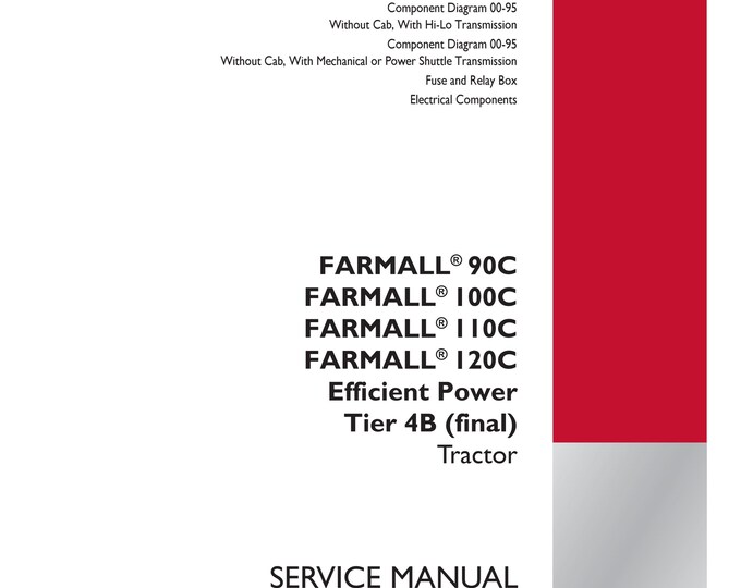 Case FARMALL 90C Farmall  100C Farmall  110C Farmall 120C Efficient Power Tier 4B (final) - Repair Manual- Service Manual (Pdf Download)
