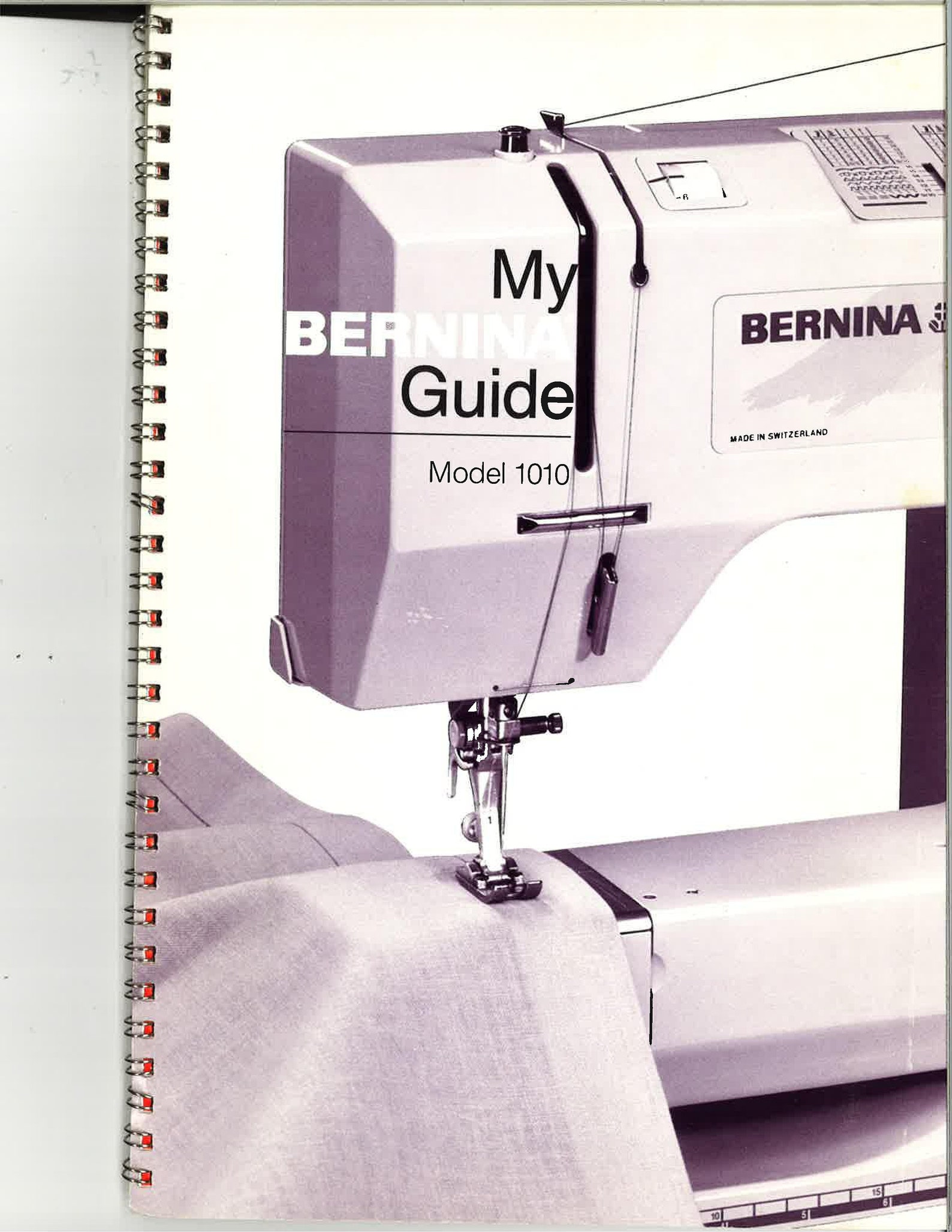 Bernina 1010 Sewing Machine Instruction Manual User Manual Complete