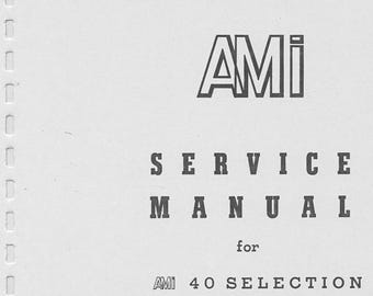Ami - A - B series - 40 Selection Wallbox -  Service Manual - Parts Catalog - Repair Manual - English