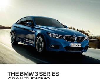 BMW 3 Series F34 Gran Turismo 2014-2019 Owners Manual - English
