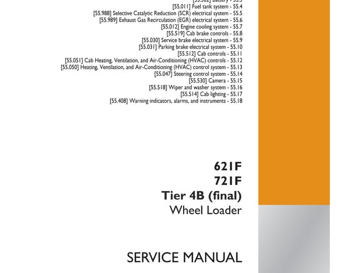 Case 621F 721F Tier 4B (final) Wheel Loader -Electrical systems - Repair manual - service manual - (Pdf Download)