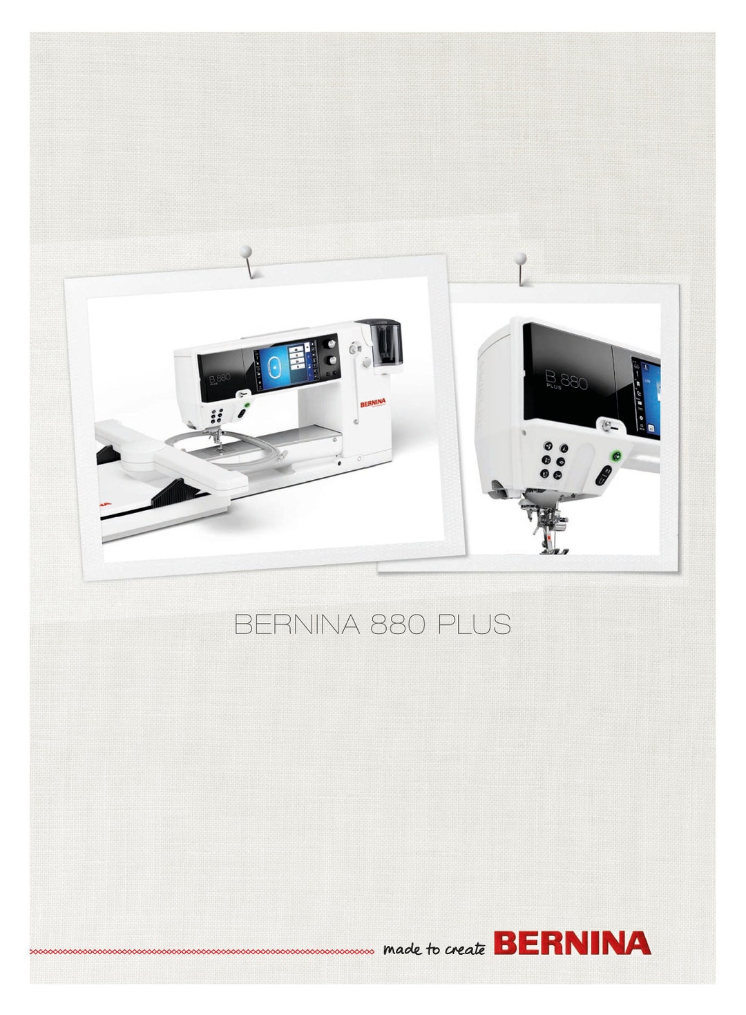 Bernina 880 PLUS Sewing Machine Instruction Manual User - Etsy