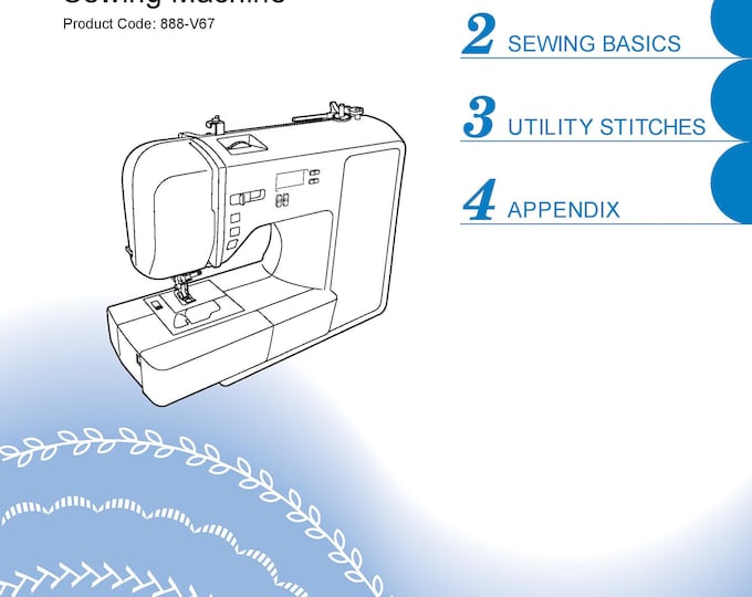 Brother FS130QC Sewing Machine Instruction Manual - User Manual - Complete User Guide
