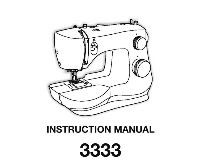Singer 3333 Fashion Mate Sewing Machine Instruction Manual - User Manual - Complete User Guide - English - French - Spanish