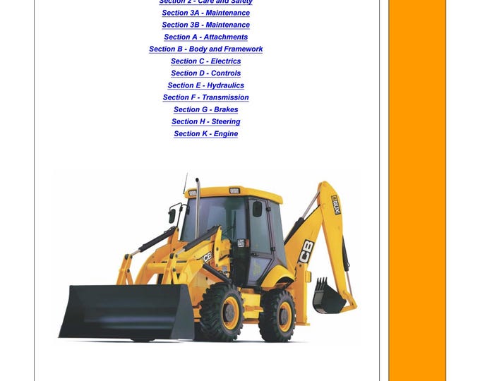 JCB Backhoe Loader 9803-7130 - Workshop Manual - Service Manual - Parts Manual - Owners Manual (PDF Download)