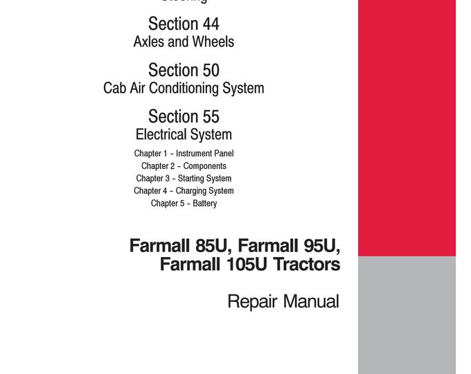 Case  Farmall 85C Farmall 95C Farmall 105C -Repair Manual - Service Manual (Pdf Download)