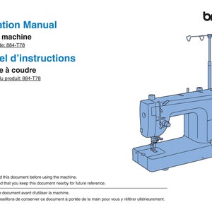 Brother PQ1500SL Sewing Machine Instruction Manual - User Manual - Complete User Guide
