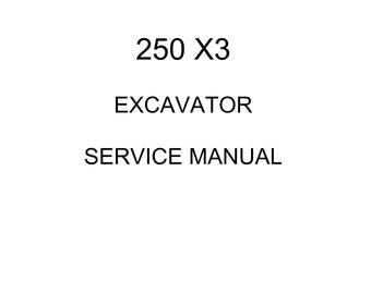 Linkbelt Excavator 250 X3 Service Manual (PDF Download)