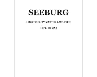 Seeburg - HFMA2  - Service Manual - Instruction Manual -  Wiring Diagram - Schematic - Operation Manual - Parts List