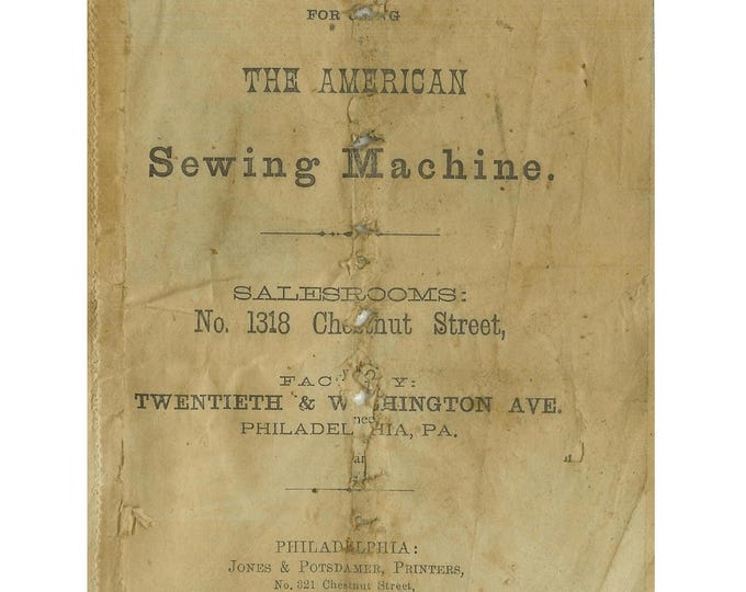 American - Number 1 -Sewing-Machine - Service Manual - Instruction Manual -  Wiring Diagram - Operation Manual - Parts List