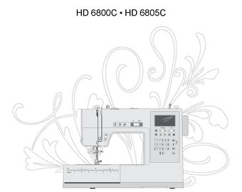 Singer HD 6800C - HD 6805 C Sewing Machine Instruction Manual - User Manual - Complete User Guide - English