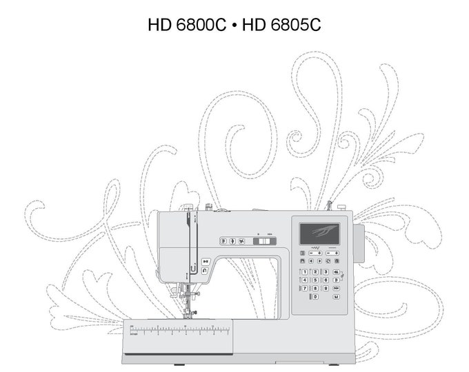 Singer HD 6800C - HD 6805 C Sewing Machine Instruction Manual - User Manual - Complete User Guide - English