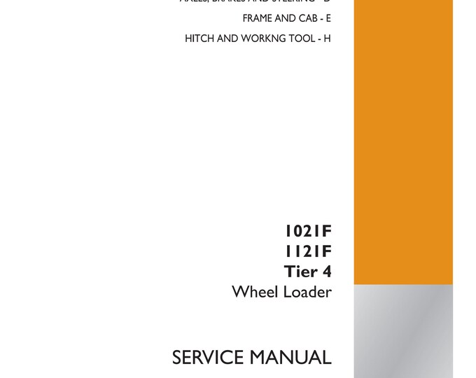 Case 1021F 1121F Tier 4 Wheel Loader-FRONT AXLE - 10.A - Service Manual (Pdf Download)