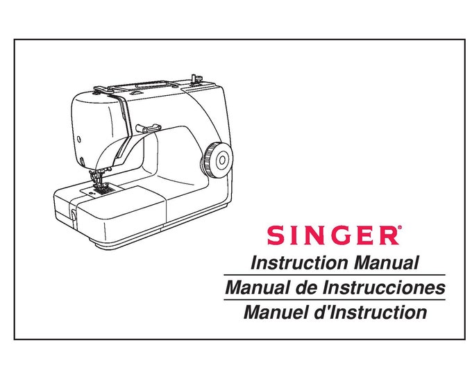 Singer 1507 Sewing Machine Instruction Manual - User Manual - Complete User Guide - English - French - Spanish