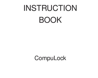 Janome 888 CompuLock Sewing Machine Instruction Manual - User Manual - Complete User Guide