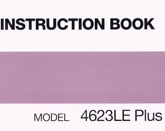 Janome 4623LE Plus Sewing Machine Instruction Manual (PDF)