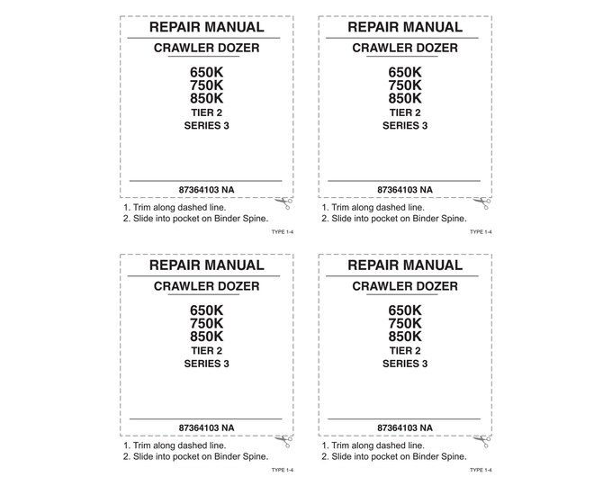 Case 650K 750K 850K TIER 2 SERIES 3 - Shop Manual - Workshop Manual (Pdf Download)