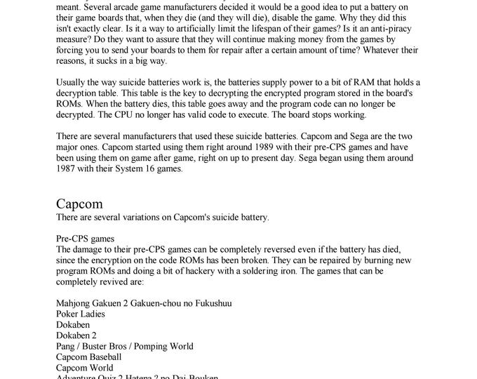 DEAD BATTERY SOCIETY - Games Battery Replacement Instructions - Service Manual - Parts Manual - Owner manual -  Pdf Download