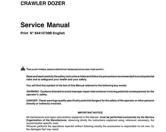 Case 2550 CRAWLER DOZER  - Shop Manual - Workshop Manual - Service Manual (Pdf Download)