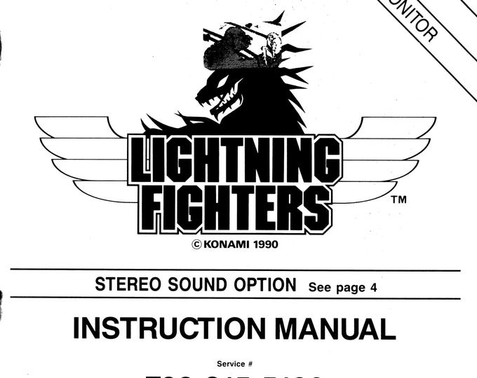 KONAMI - LIGHTNING FIGHTERS - Service Manual - Parts Manual - Owner manual -  Pdf Download
