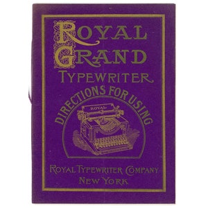 Royal-Grand Typewriter Instruction Manual - User Manual - Complete User Guide