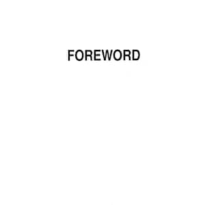 K&ouml;nnte beinhalten: Eine Seite mit dem Wort "FOREWORD" in fetter, schwarzer Schrift, zentriert auf der Seite.