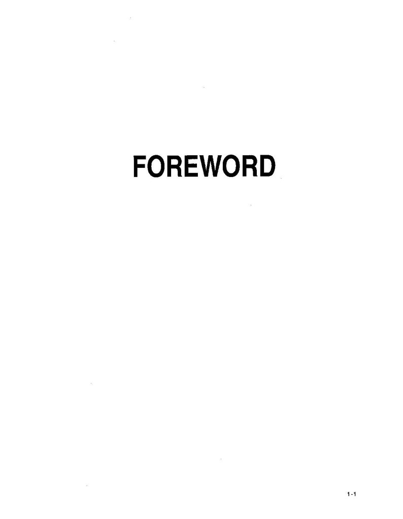 K&ouml;nnte beinhalten: Eine Seite mit dem Wort "FOREWORD" in fetter, schwarzer Schrift, zentriert auf der Seite.