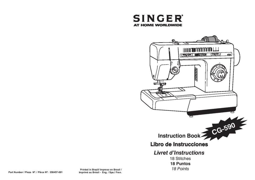 Singer CG590 Sewing Machine Instruction Manual User Manual Complete